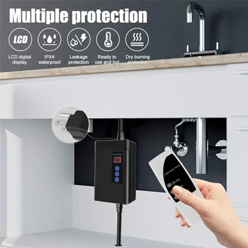 ABMR-Брезервуарный электрический водонагреватель, 3000 Вт, 110 В, мгновенный водонагреватель с дистанционным управлением, цифровой дисплей, черная вилка стандарта США Durab
ABMR-Брезервуарный электрический водонагреватель, 3000 Вт, 110 В, мгновенный водонагреватель с дистанционным управлением, цифровой дисплей, черная вилка стандарта США Durab