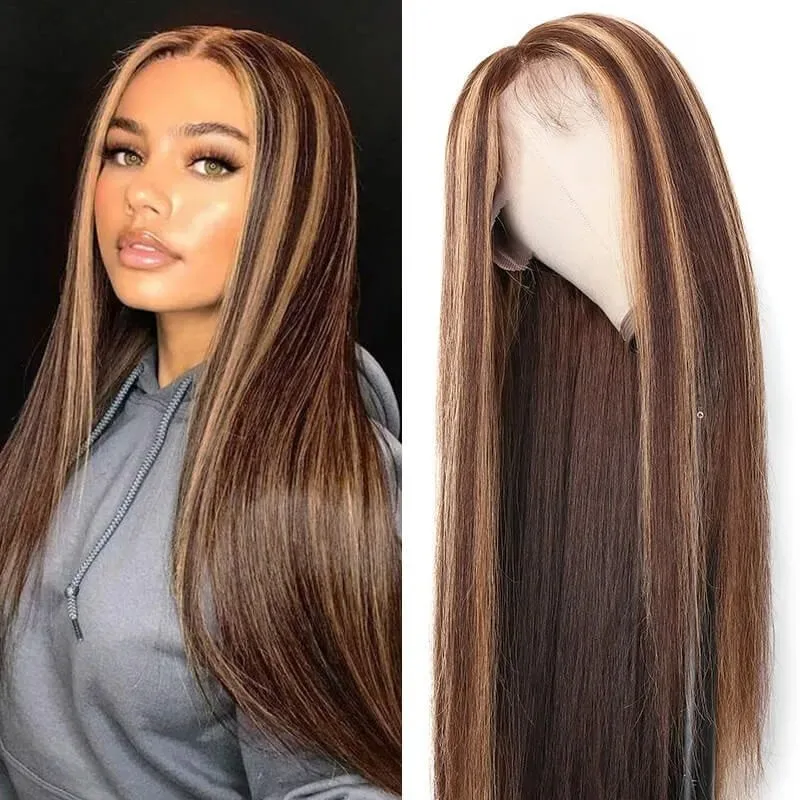 Highlight Straight Swiss HD Lace Front Wig Brazilian Human Hair Wig Pre Plucked Natural Colored with Baby Hair Full Thick Density Shiny Soft Straight Human Hair For Women
Highlight Straight Swiss HD Lace Front Wig Brazilian Human Hair Wig Pre Plucked Natural Colored with Baby Hair Full Thick Density Shiny Soft Straight Human Hair For Women