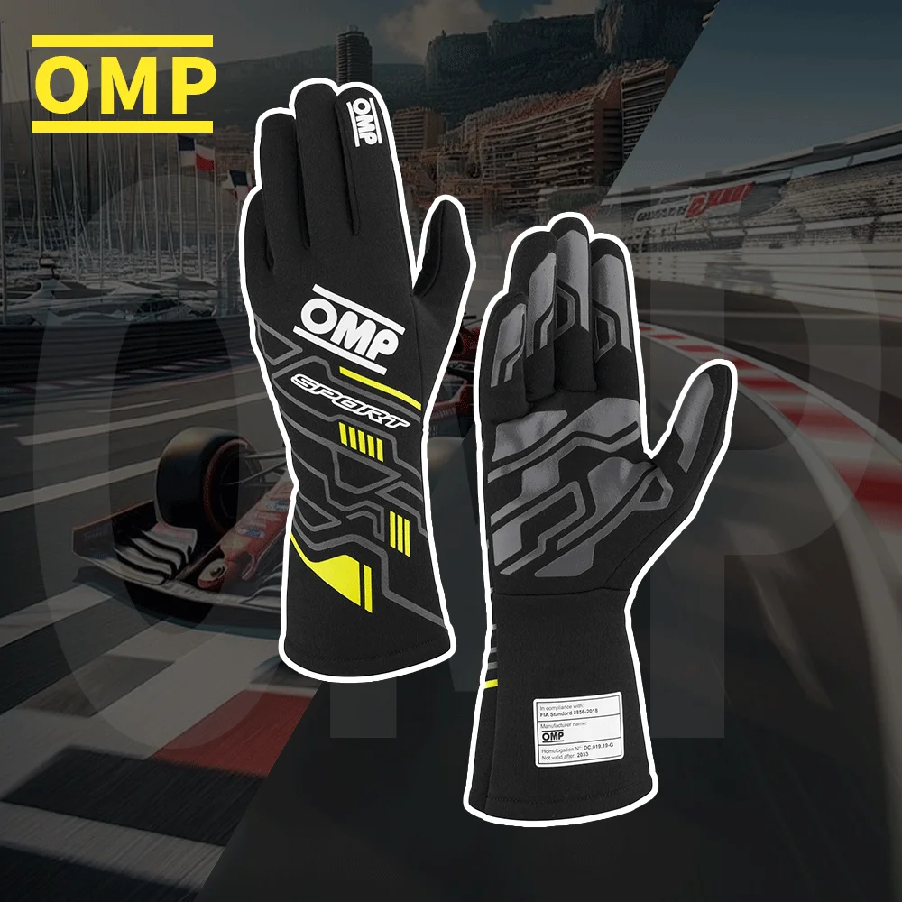 OMP Итальянский бренд IB0-0777-B01 СПОРТИВНЫЕ перчатки FIA 8856-2018 - оригинальное профессиональное гоночное снаряжение 
OMP Итальянский бренд IB0-0777-B01 СПОРТИВНЫЕ перчатки FIA 8856-2018 - оригинальное профессиональное гоночное снаряжение