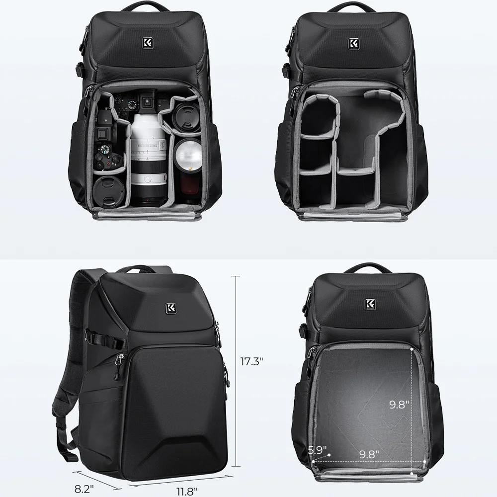 K&F Concept Outdoor sports Camera Backpack 20L Waterproof Camera Bag Front HardShell / 15.6" Laptop / Tripod Compartment
K&F Concept Outdoor sports Camera Backpack 20L Waterproof Camera Bag Front HardShell / 15.6" Laptop / Tripod Compartment