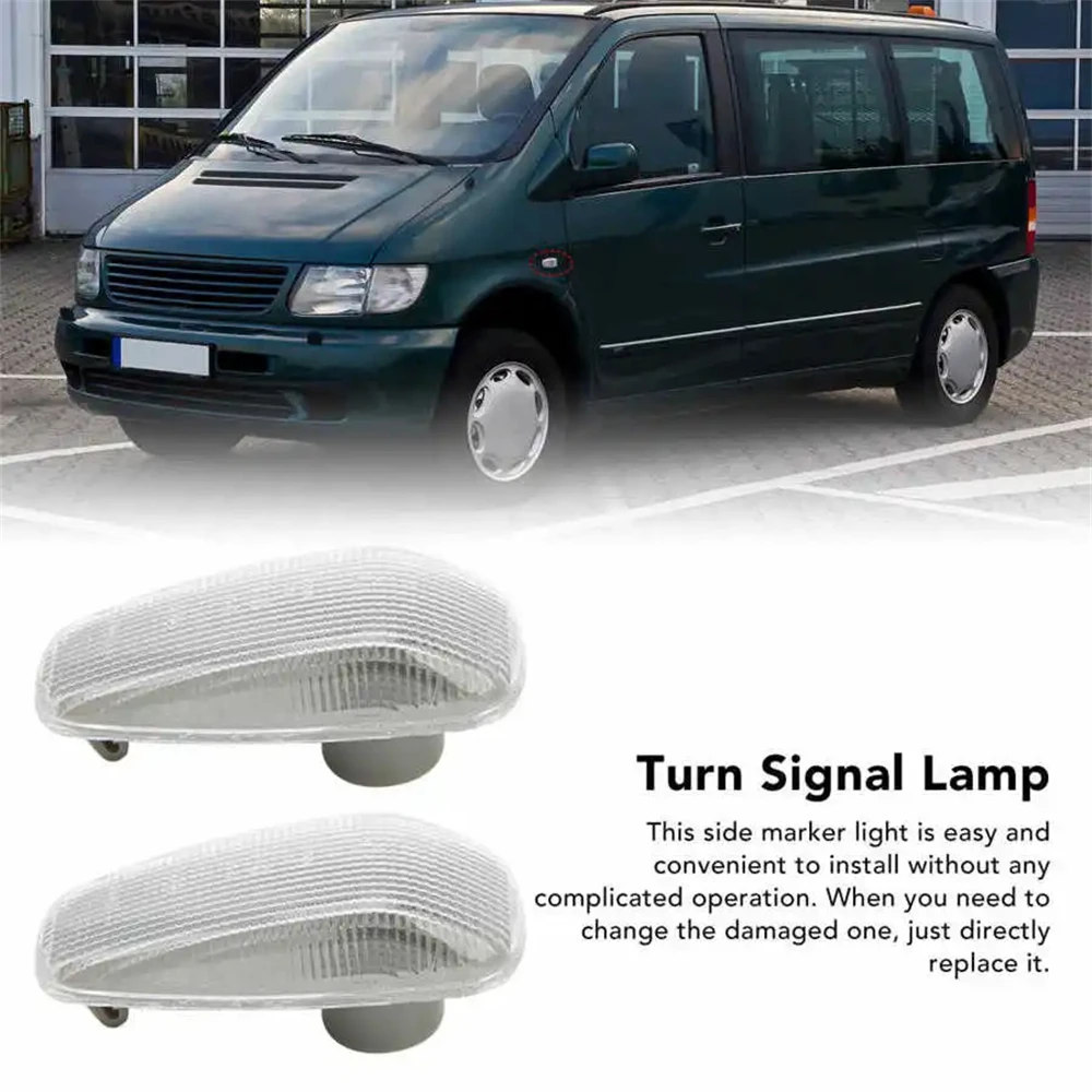 Side Marker Light Turn Signal Lamp without Bulb for Mercedes-Benz Vaneo W414 2002-2005 2108200921 W638 96-03 2PCS
Side Marker Light Turn Signal Lamp without Bulb for Mercedes-Benz Vaneo W414 2002-2005 2108200921 W638 96-03 2PCS 