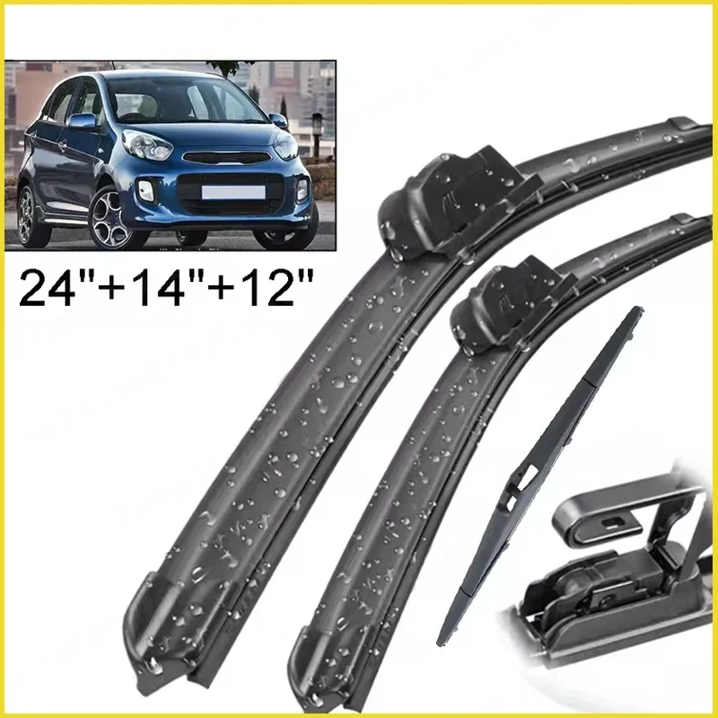 Wiper Front & Rear Wiper Blades Set Kit For Kia Picanto TA 2011 - 2017 Windshield Windscreen Window Brushes 24"+14"+12"
Wiper Front & Rear Wiper Blades Set Kit For Kia Picanto TA 2011 - 2017 Windshield Windscreen Window Brushes 24"+14"+12"