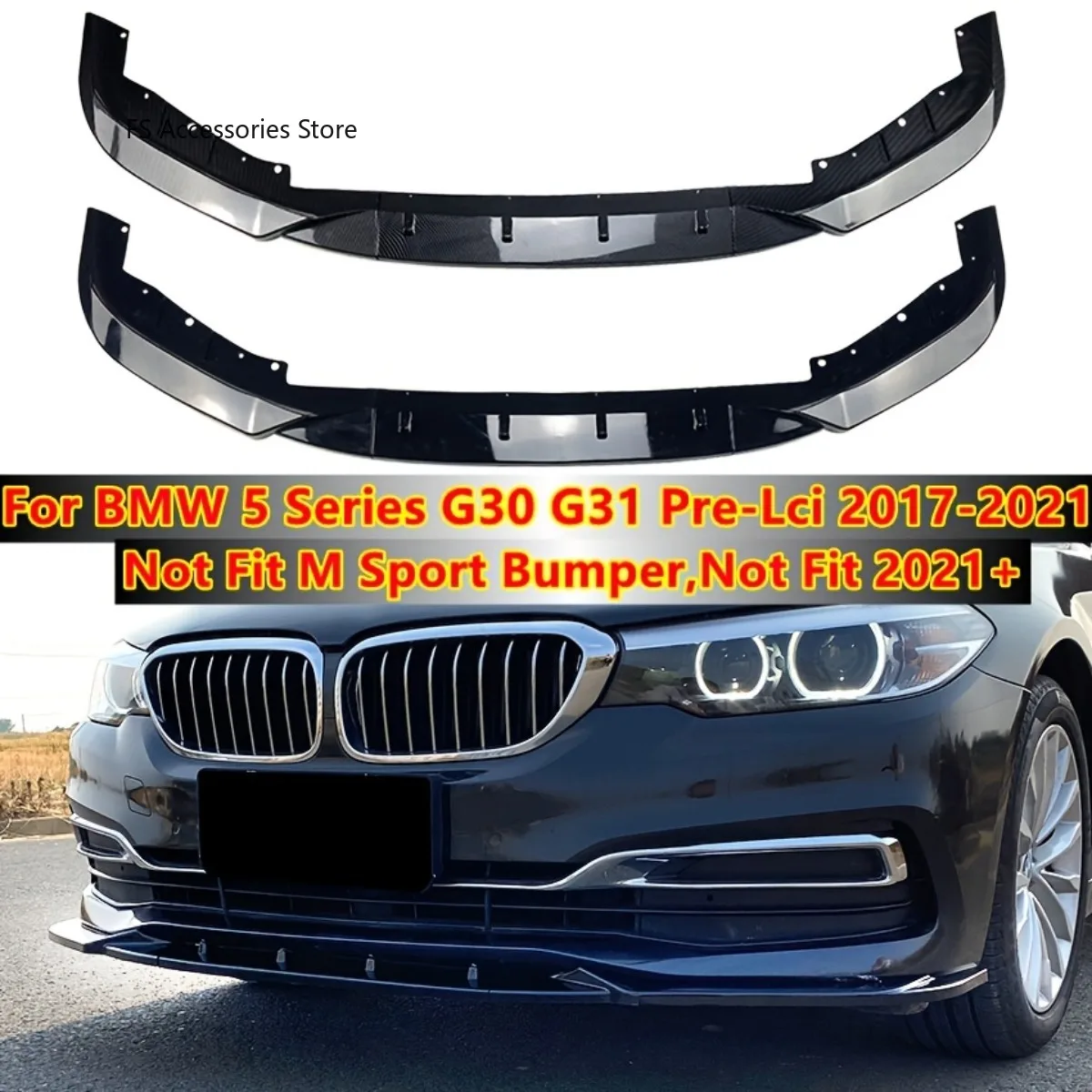 For Bmw G30 G31 Pre-lci 5 Series 520i 520d 530d 2017-2020 Maxton Style 3pcs Front Bumper Lip Spoiler Splitter Diffuser Cover
For Bmw G30 G31 Pre-lci 5 Series 520i 520d 530d 2017-2020 Maxton Style 3pcs Front Bumper Lip Spoiler Splitter Diffuser Cover