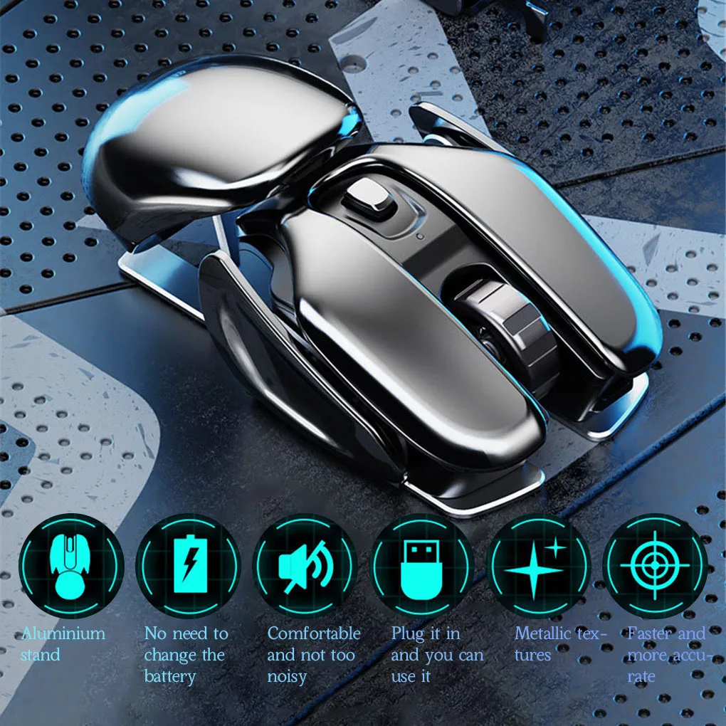 PX2 Metal 2.4G Wireless Mute 1600DPI Mouse 6 Buttons for PC Laptop Computer Gaming Office Home Aluminum Lightweight Mouse
PX2 Metal 2.4G Wireless Mute 1600DPI Mouse 6 Buttons for PC Laptop Computer Gaming Office Home Aluminum Lightweight Mouse