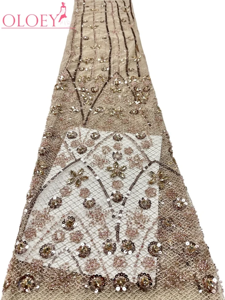 OLOEY High-Quality African Embroidered Beads Sequins Mesh Net Laces for Wedding Party Dresses Nigeria Style
OLOEY High-Quality African Embroidered Beads Sequins Mesh Net Laces for Wedding Party Dresses Nigeria Style
