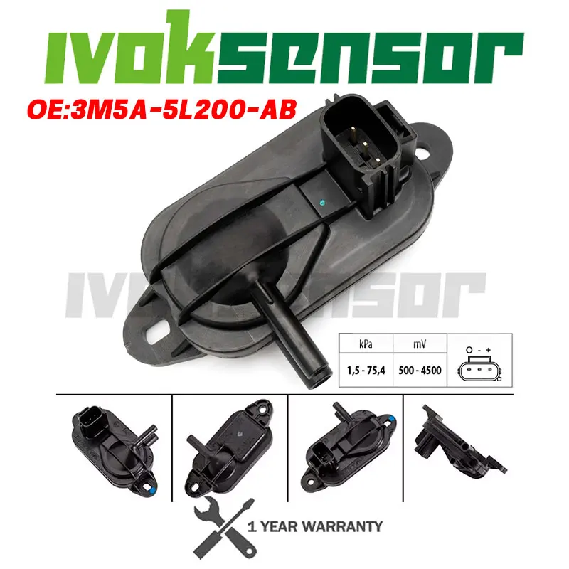 Датчик обратной связи давления выхлопных газов DPF 3M5A-5L200-AB 3M5A5L200AB для Ford Focus Turnier Grand Kuga Jaguar Volvo Mazda
Датчик обратной связи давления выхлопных газов DPF 3M5A-5L200-AB 3M5A5L200AB для Ford Focus Turnier Grand Kuga Jaguar Volvo Mazda