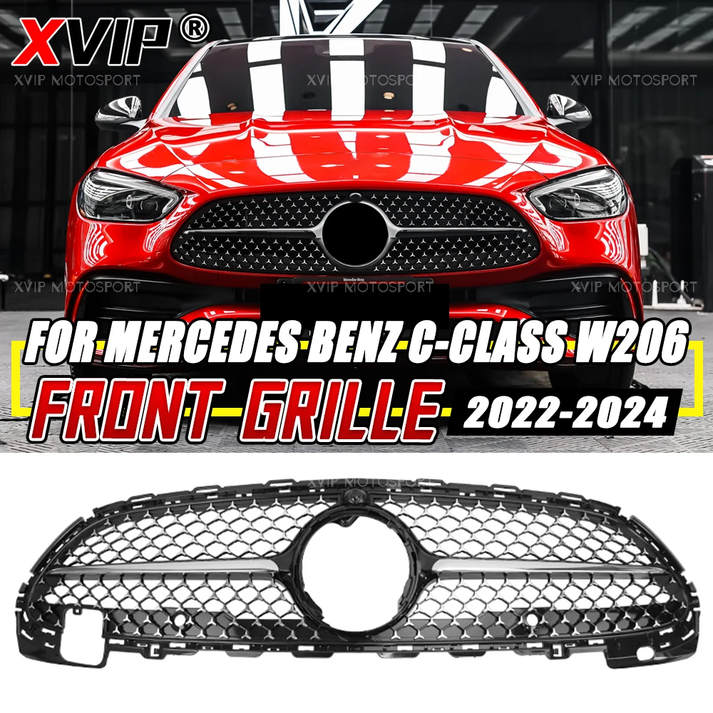 Решетки переднего бампера XVIP Chrome Black Diamonds Style для Mercedes Benz C-Class W206/S206 22-24 C200 C300 C43 AMG Racing Grills
Решетки переднего бампера XVIP Chrome Black Diamonds Style для Mercedes Benz C-Class W206/S206 22-24 C200 C300 C43 AMG Racing Grills