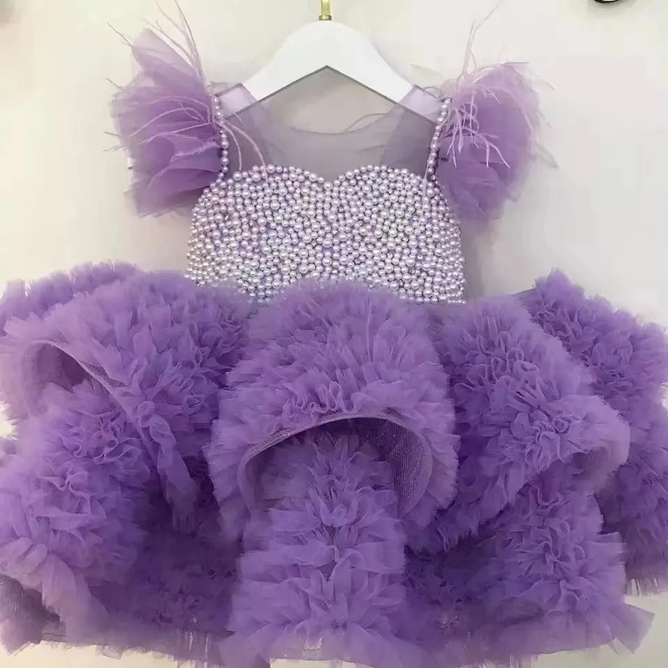 Girl Dress bead pearl Puff Girls Party Dresses for Wedding Short Sleeves Tulle Kids Ceremonial Dress
Girl Dress bead pearl Puff Girls Party Dresses for Wedding Short Sleeves Tulle Kids Ceremonial Dress