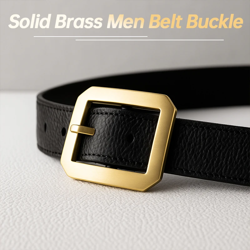 1Pc 40mm Solid Brass Men Belt Buckle Stainless Steel Single/Double Pin Buckles Pants Jeans Leather Crafts Fastener Accessories
1Pc 40mm Solid Brass Men Belt Buckle Stainless Steel Single/Double Pin Buckles Pants Jeans Leather Crafts Fastener Accessories