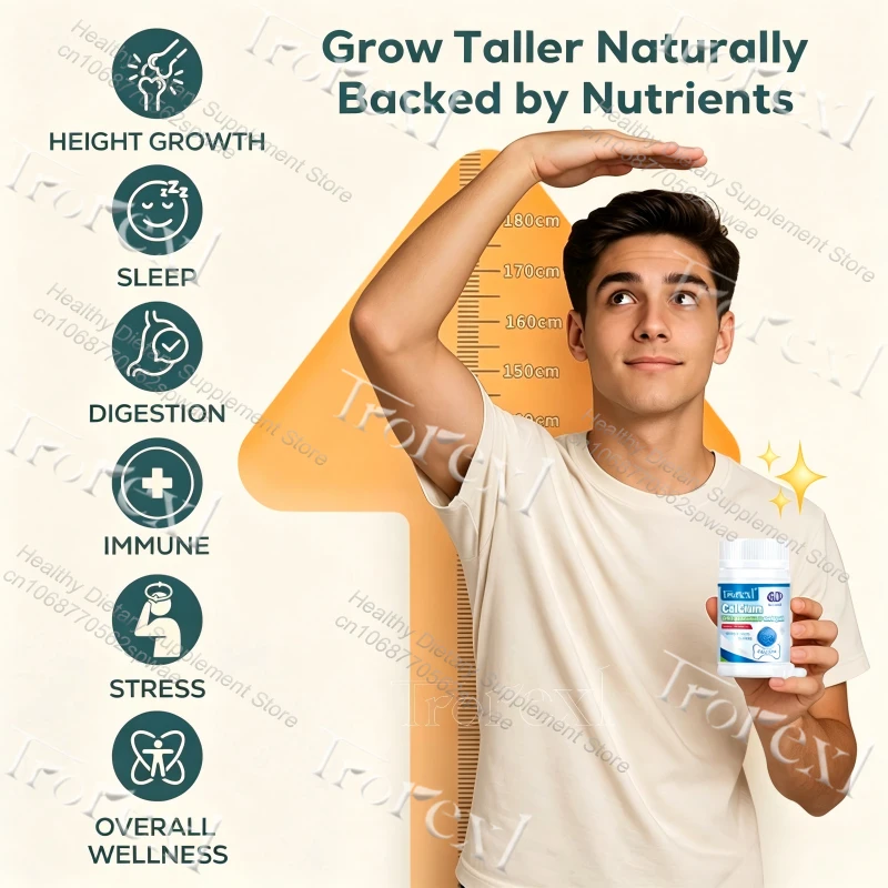 Natural Height Growth Supplement - Grow Taller for Kids, Adults | Calcium & Vitamin D3 for Height Increase, Bone Strength
Natural Height Growth Supplement - Grow Taller for Kids, Adults | Calcium & Vitamin D3 for Height Increase, Bone Strength