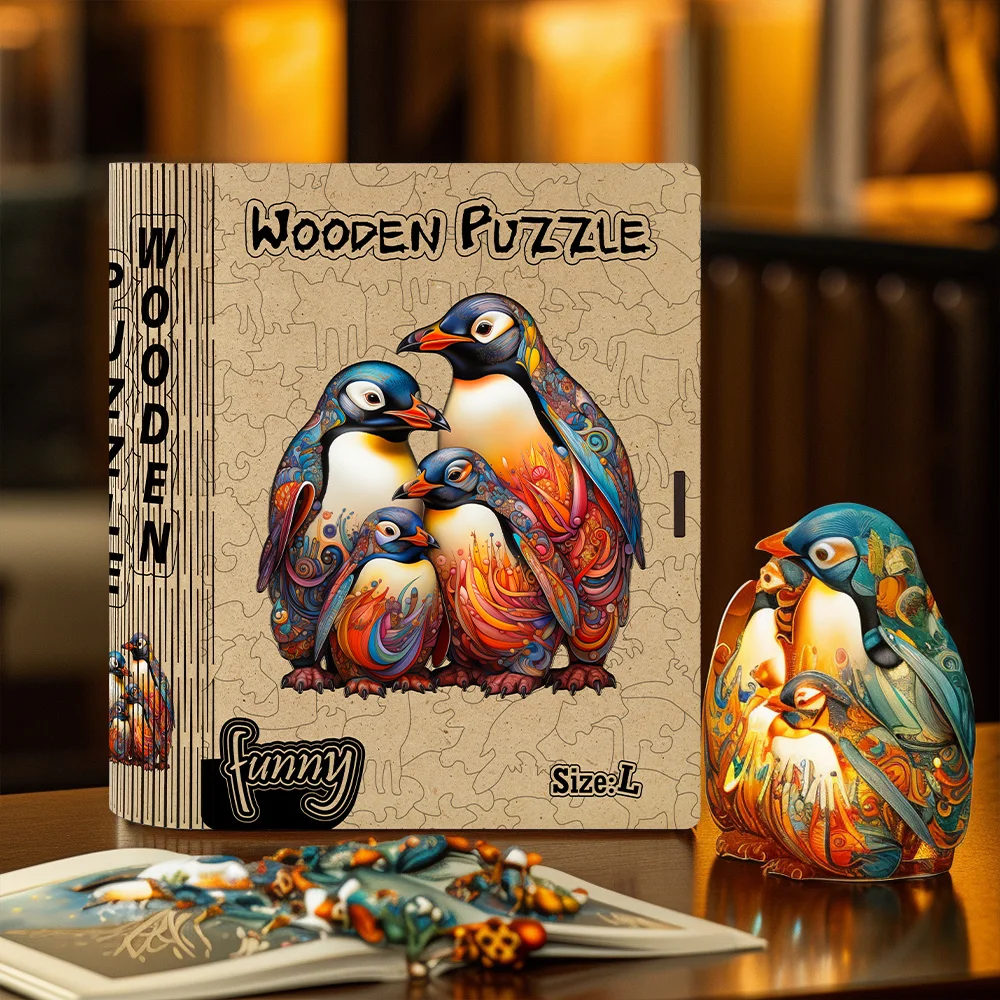Colorful Wooden Jigsaw Puzzles Set - Penguin for Adults & Animal for Children, Creative Birthday Gift Idea
Colorful Wooden Jigsaw Puzzles Set - Penguin for Adults & Animal for Children, Creative Birthday Gift Idea