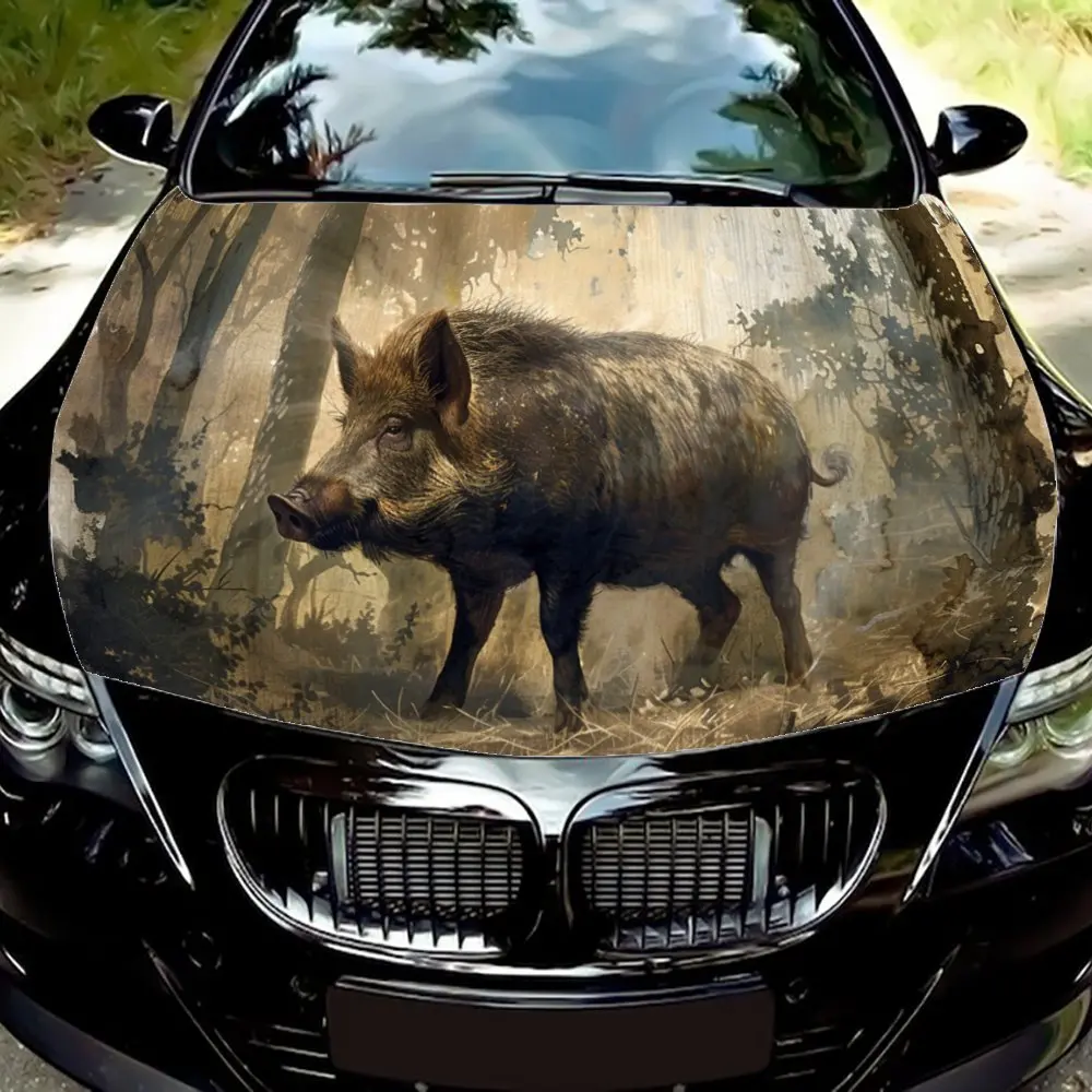 Wild Boars in The Forest Print Car Hood Wrap Color Vinyl Sticker Truck Graphic Bonnet DIY Auto Accessories Decoration Decal 
Wild Boars in The Forest Print Car Hood Wrap Color Vinyl Sticker Truck Graphic Bonnet DIY Auto Accessories Decoration Decal