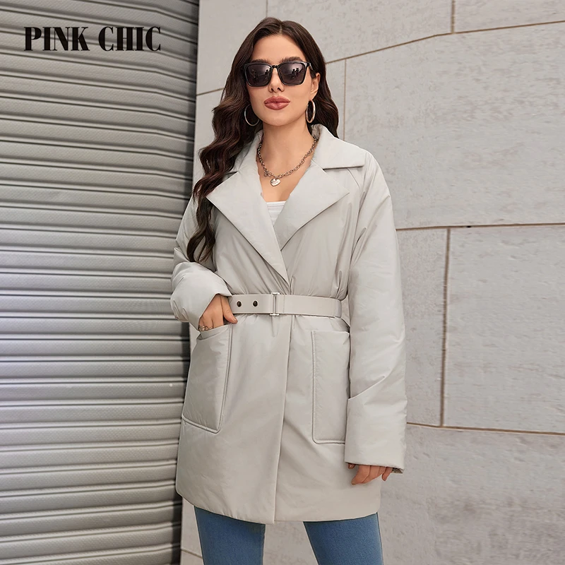 PINK CHIC Spring 2024 Women's Slim Fit Jacket Large Pocket Belt Fashion Thin Cotton S3083
PINK CHIC Spring 2024 Women's Slim Fit Jacket Large Pocket Belt Fashion Thin Cotton S3083