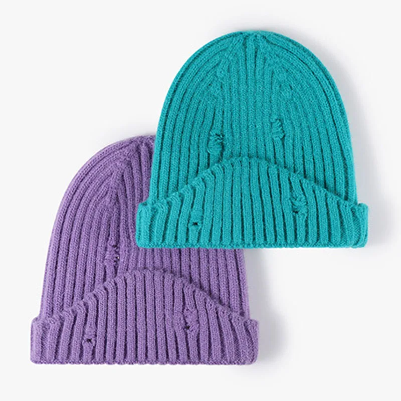 Women Knitted Hats Autumn Winter Hole Personality Street Men Cold Cap Outdoor Irregular Warm Beanies Thick Students Skullcap
Women Knitted Hats Autumn Winter Hole Personality Street Men Cold Cap Outdoor Irregular Warm Beanies Thick Students Skullcap