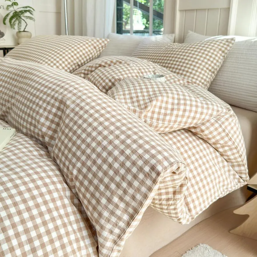 Queen Comforter Set Tan Gingham Comforter Modern Style Beige Plaid Comforter Set 3 Pieces Fluffy Grid Checkered Comforter with 2
Queen Comforter Set Tan Gingham Comforter Modern Style Beige Plaid Comforter Set 3 Pieces Fluffy Grid Checkered Comforter with 2