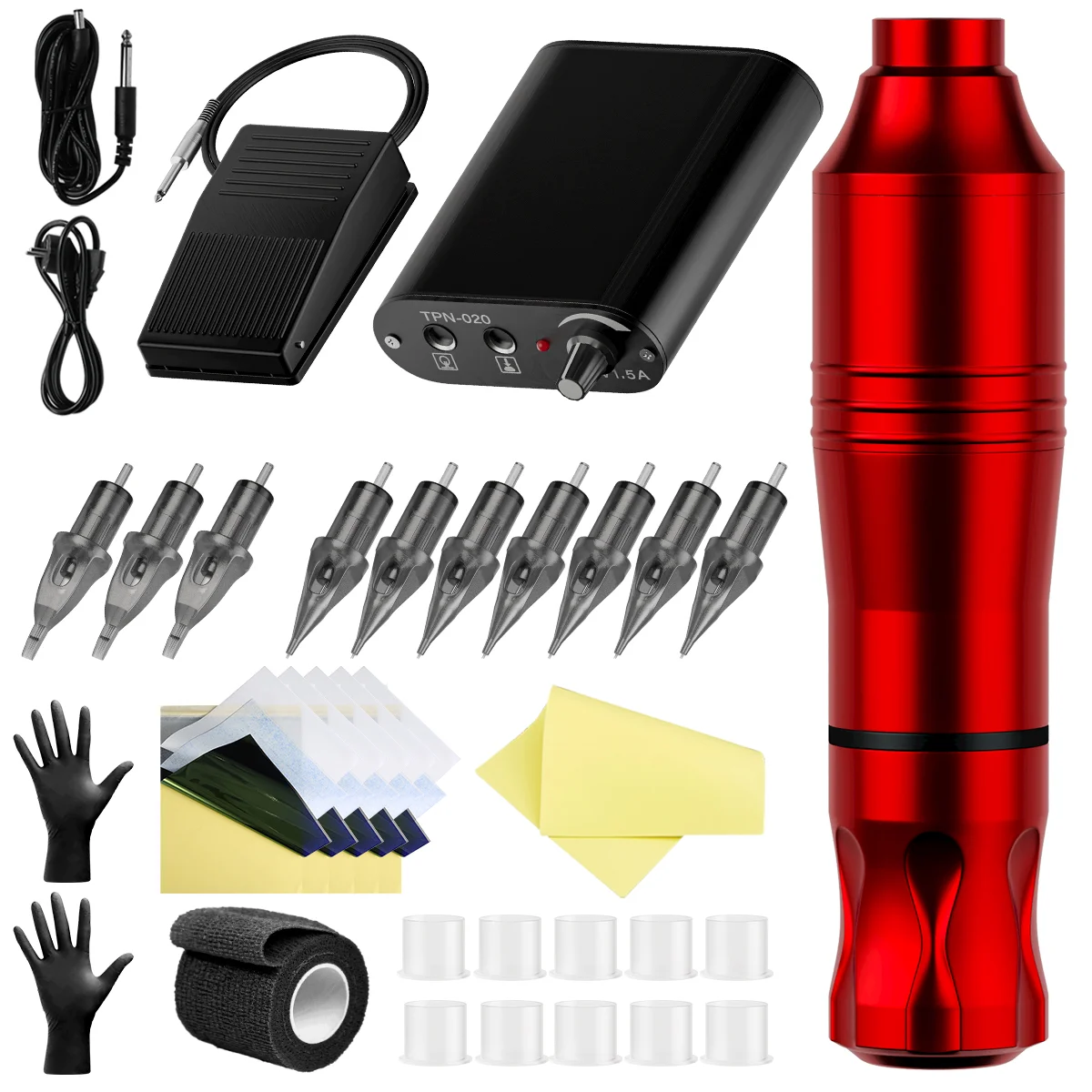 Professional Tattoo Machine Kit Rotary Wireless Tattoo Pen Set with Power Supply RCA Interface Permanent Make-up Machine
Professional Tattoo Machine Kit Rotary Wireless Tattoo Pen Set with Power Supply RCA Interface Permanent Make-up Machine