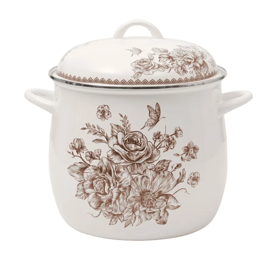 Agatha 12 qt Enamel on Steel Stock Pot with Lid Large Cooking Pot Brown
Agatha 12 qt Enamel on Steel Stock Pot with Lid Large Cooking Pot Brown