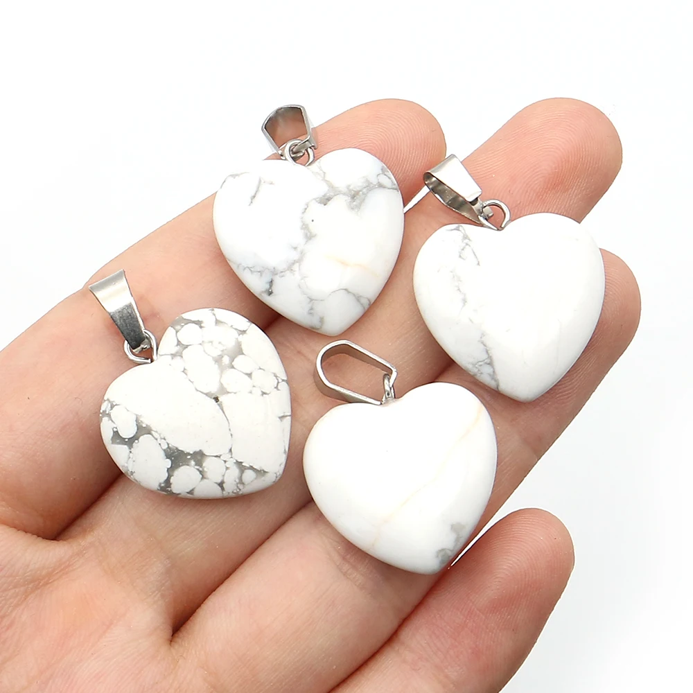 Natural Stone White Crystal Agate Polished Carved Heart-Shaped Smooth Clasp Turquoise Pendant DIY Earrings Necklaces Jewelry
Natural Stone White Crystal Agate Polished Carved Heart-Shaped Smooth Clasp Turquoise Pendant DIY Earrings Necklaces Jewelry