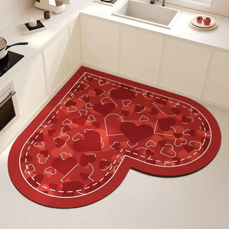 Diatom Mud Mat Red Love Non-slip Super Absorbent Floor Mat 23.6x23.6x0.4 Inch Romantic Bathroom Carpet For Floor Door Kitchen
Diatom Mud Mat Red Love Non-slip Super Absorbent Floor Mat 23.6x23.6x0.4 Inch Romantic Bathroom Carpet For Floor Door Kitchen