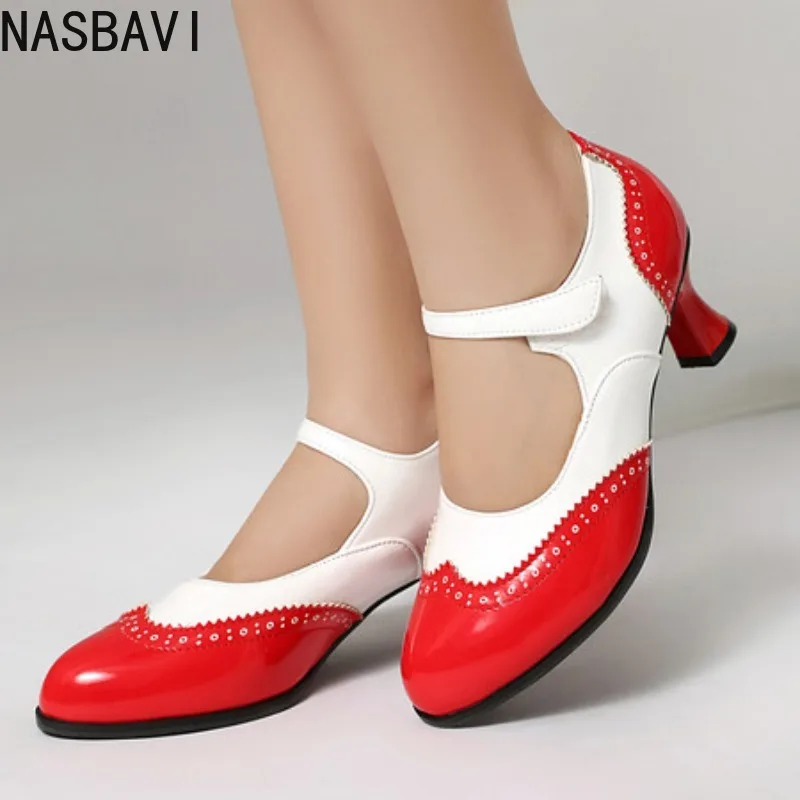 NASBAVI Women's Fashion Mixed Color High Heels Mary Jane Shoes Spring New Trend Round Toe Ladies Office Work Brogue Single Shoes
NASBAVI Women's Fashion Mixed Color High Heels Mary Jane Shoes Spring New Trend Round Toe Ladies Office Work Brogue Single Shoes