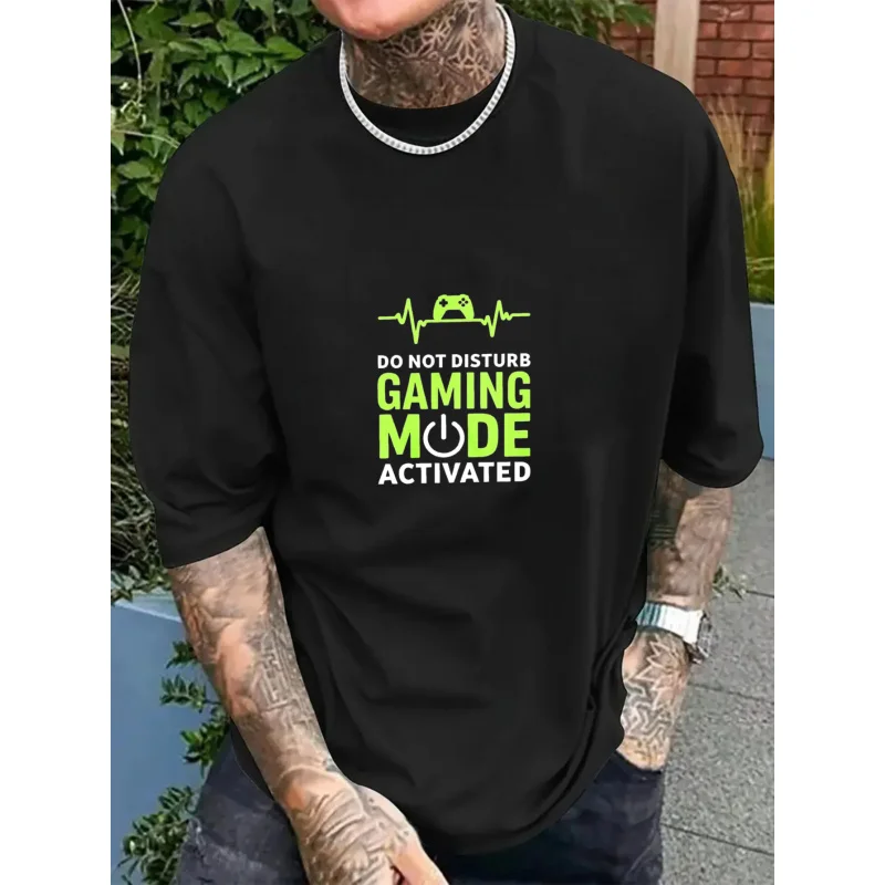 Men's T-Shirt Black Do Not Disturb Gaming Mode Activated Printed Pattern & Text High Quality Cotton 180g
Men's T-Shirt Black Do Not Disturb Gaming Mode Activated Printed Pattern & Text High Quality Cotton 180g
