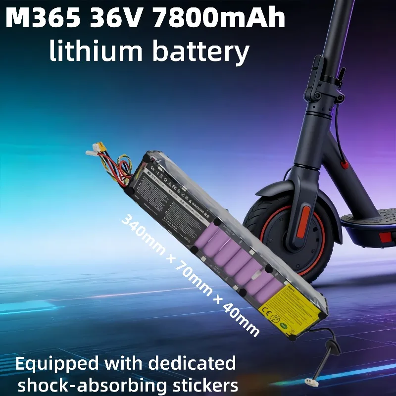 Say goodbye to battery life troubles, 36V 7800mAh large battery, specially designed for M365/M365 Pro with long-lasting power
Say goodbye to battery life troubles, 36V 7800mAh large battery, specially designed for M365/M365 Pro with long-lasting power