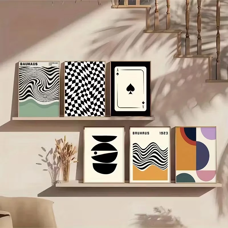 6pcs Bauhaus Geometric Art Modern Minimalist Style Abstract Theme Canvas Posters Printed Materials Living Room Home Decoration
6pcs Bauhaus Geometric Art Modern Minimalist Style Abstract Theme Canvas Posters Printed Materials Living Room Home Decoration