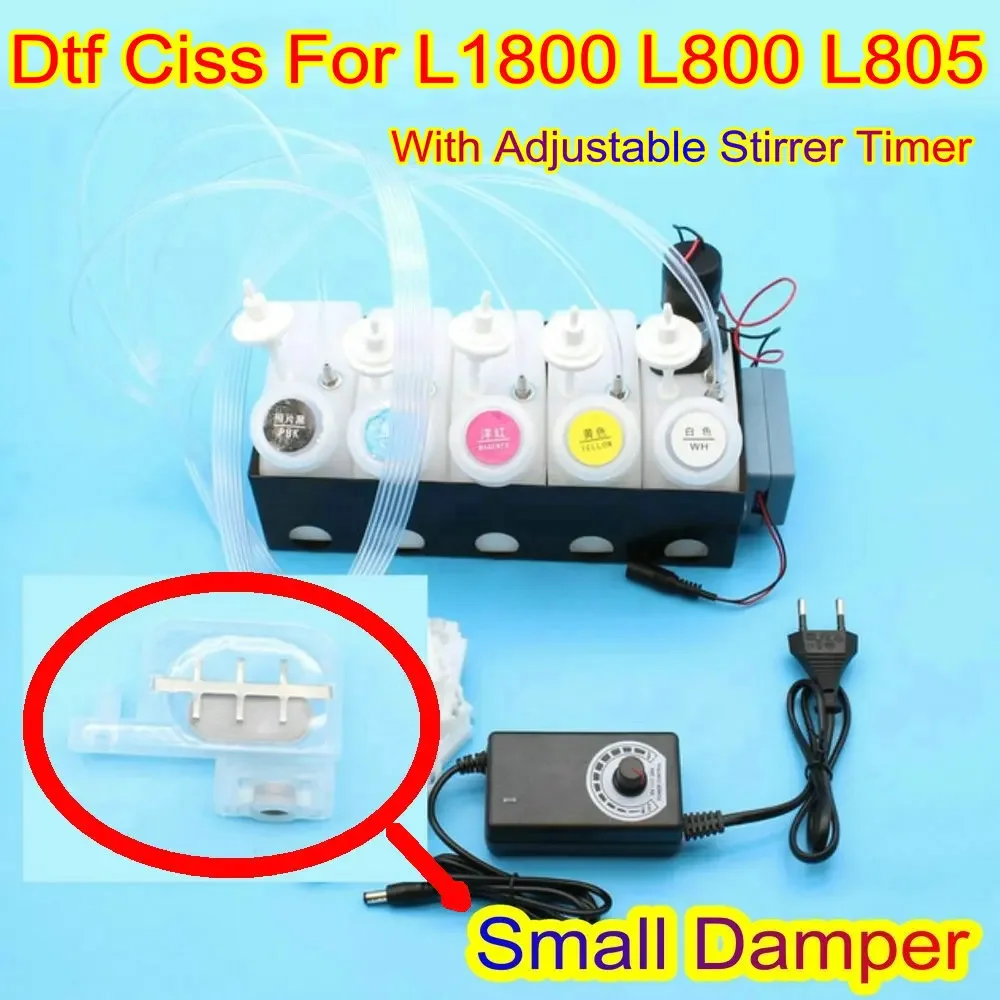 Printer Continuous Ciss Tank With Mixer Timer Stirrer For Epson L1800 L800 L805 Refill Tank White Ink Tank DTF Printing Ciss Kit
Printer Continuous Ciss Tank With Mixer Timer Stirrer For Epson L1800 L800 L805 Refill Tank White Ink Tank DTF Printing Ciss Kit