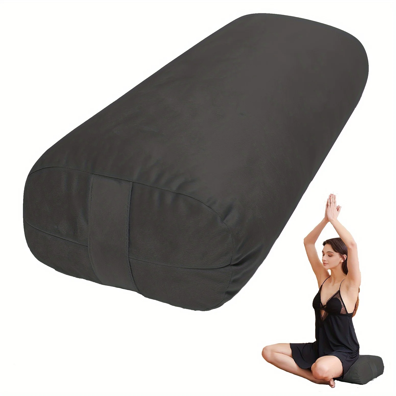 Yoga Bolster Pillow for Restorative Yoga - Meditation Pillow with Velvet Cover, Filled with Soft Sponge
Yoga Bolster Pillow for Restorative Yoga - Meditation Pillow with Velvet Cover, Filled with Soft Sponge