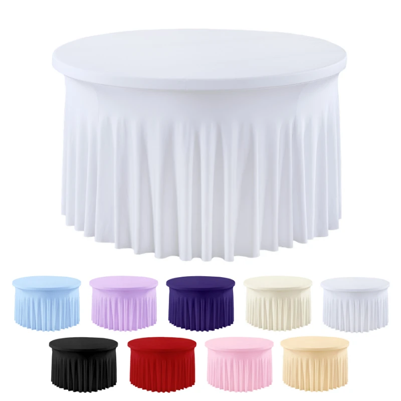 Round Spandex Tablecloth Washable for 4/5/6FT Round Table Cover Skirt for Wedding Birthday Party Bridal Baby Shower Decoration
Round Spandex Tablecloth Washable for 4/5/6FT Round Table Cover Skirt for Wedding Birthday Party Bridal Baby Shower Decoration