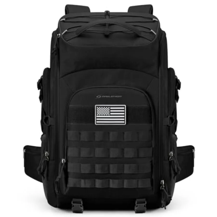 Tactical Backpack for Men Water Resistant 40L Military Backpack for Hiking Camping Gym with Molle System Black
Tactical Backpack for Men Water Resistant 40L Military Backpack for Hiking Camping Gym with Molle System Black