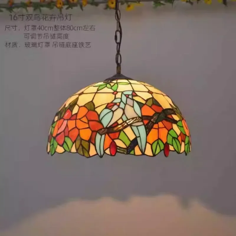 Nordic stained glass ceiling light bar restaurant pendant lamp bedroom balcony vintagegarden home decor chandelier 40cm lustres
Nordic stained glass ceiling light bar restaurant pendant lamp bedroom balcony vintagegarden home decor chandelier 40cm lustres