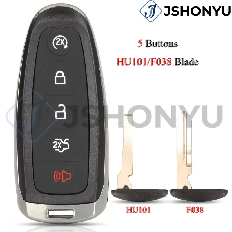 JsHonYu 5 Button Smart Remote Key Shell Case Fob Cover for Ford Edge Escape Explorer Flex Taurus 2011-2015
JsHonYu 5 Button Smart Remote Key Shell Case Fob Cover for Ford Edge Escape Explorer Flex Taurus 2011-2015