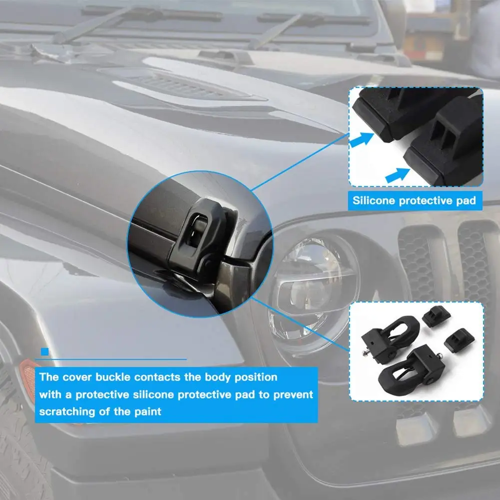 For Jeep Wrangler JK JL 2007-2019 Hood Lock Car Hood Lock Hood Modification Accessories
For Jeep Wrangler JK JL 2007-2019 Hood Lock Car Hood Lock Hood Modification Accessories