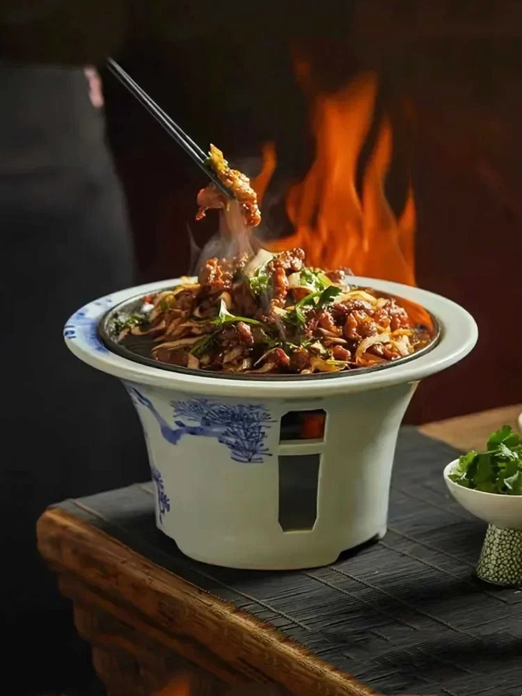 Элитная новая тарелка для теппаньяки в китайском стиле, сине-белая керамическая, для жарки стейков на открытом огне, с функцией подогрева и сохранения тепла, креативный дизайн.
Элитная новая тарелка для теппаньяки в китайском стиле, сине-белая керамическая, для жарки стейков на открытом огне, с функцией подогрева и сохранения тепла, креативный дизайн.