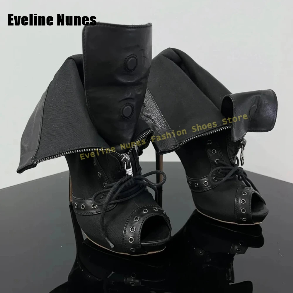 Gothic Black Peep Toe High Heel Ankle Boots Lady Lace Up Zipper Punk Dark Patchwork Summer Sandal 2026 Spicy Girl Sexy Gladiator
Gothic Black Peep Toe High Heel Ankle Boots Lady Lace Up Zipper Punk Dark Patchwork Summer Sandal 2026 Spicy Girl Sexy Gladiator