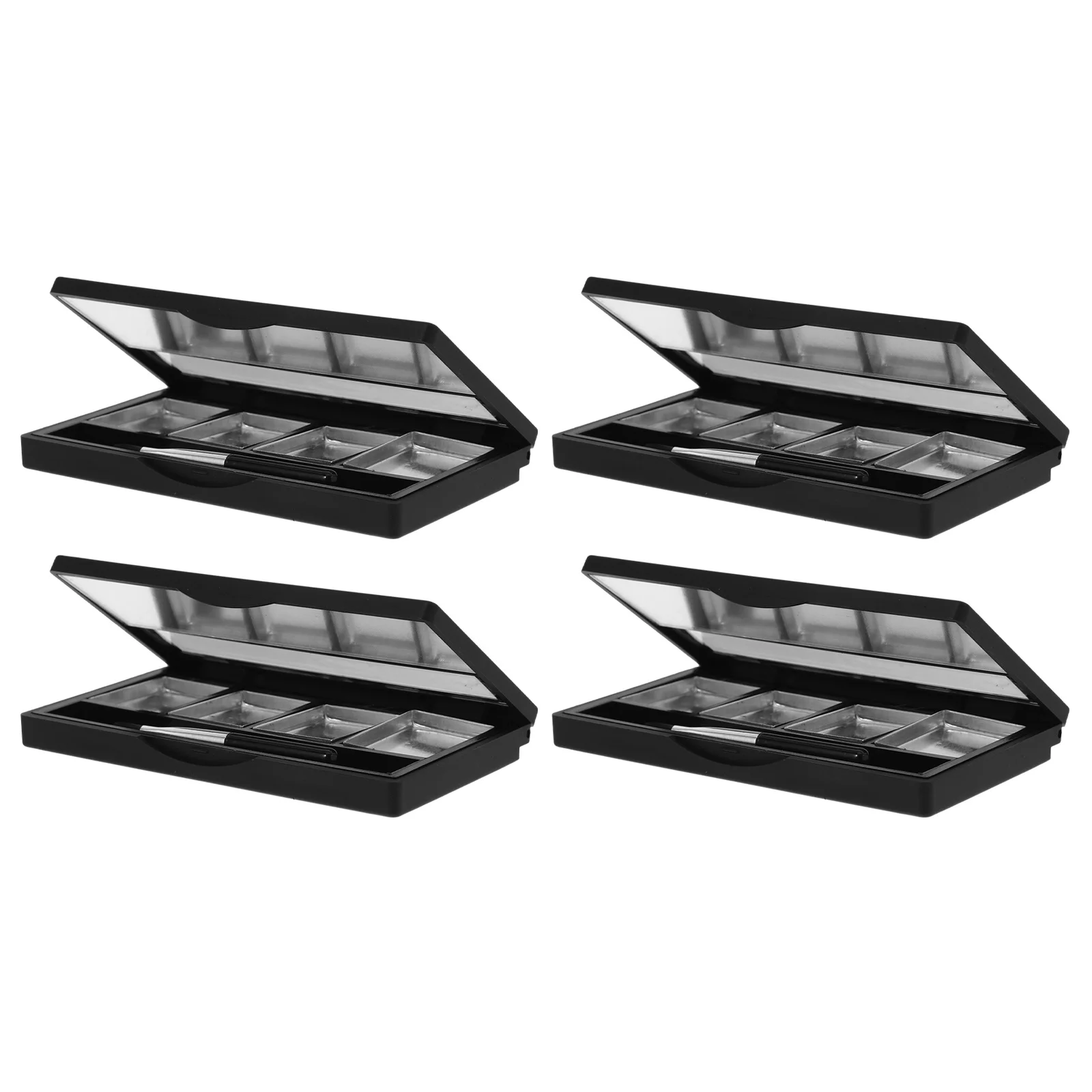 4Pcs Empty Eyeshadow Palette Compact 4plus1 Compartments Small Portable Storage Case for Daily Use Travel Black 
4Pcs Empty Eyeshadow Palette Compact 4plus1 Compartments Small Portable Storage Case for Daily Use Travel Black