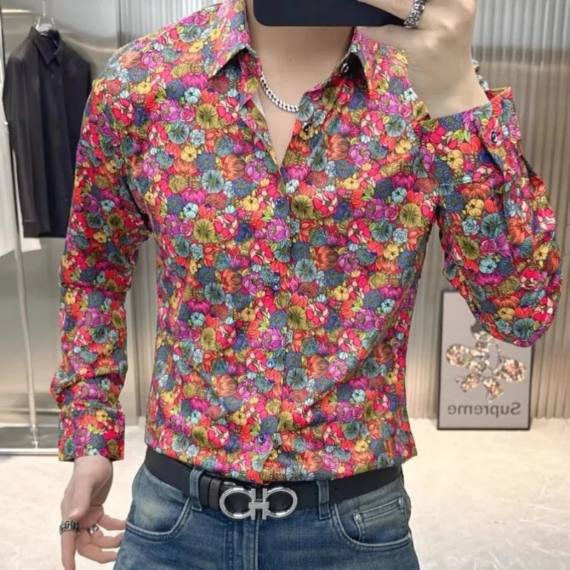 Printed Shirt for Men's Spring and Summer New Fashionable Business Slim Casual Long-sleeved Shirt
Printed Shirt for Men's Spring and Summer New Fashionable Business Slim Casual Long-sleeved Shirt