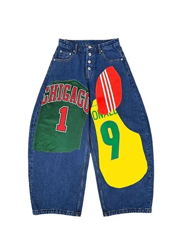 American Retro Jeans Hot Girl Personalized Contrast Color Patch Print Jeans Women's 2025 New Loose Wide Leg Pants Street Wear
American Retro Jeans Hot Girl Personalized Contrast Color Patch Print Jeans Women's 2025 New Loose Wide Leg Pants Street Wear