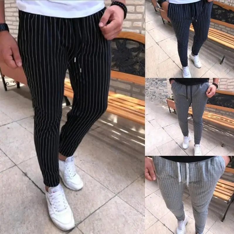 Men's Vertical Striped Pants with Lace up Legs Straight Leg Tapered Cotton Casual Trousers mid Waist Rope Door Europe Sle
Men's Vertical Striped Pants with Lace up Legs Straight Leg Tapered Cotton Casual Trousers mid Waist Rope Door Europe Sle