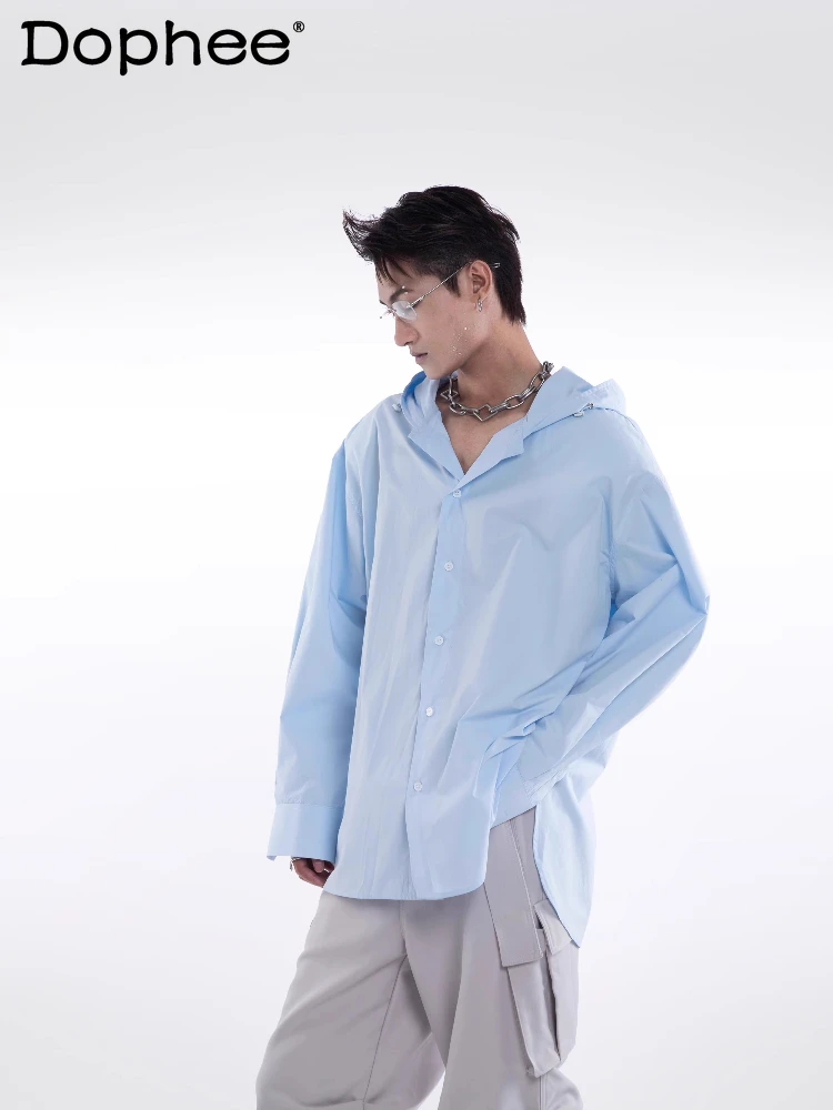 Men's 2025 Summer New Outdoor Thin Sunscreen Hooded Shirt Jackets Male Simple Design Trendy Solid Color Shirts Long Sleeve Tops
Men's 2025 Summer New Outdoor Thin Sunscreen Hooded Shirt Jackets Male Simple Design Trendy Solid Color Shirts Long Sleeve Tops