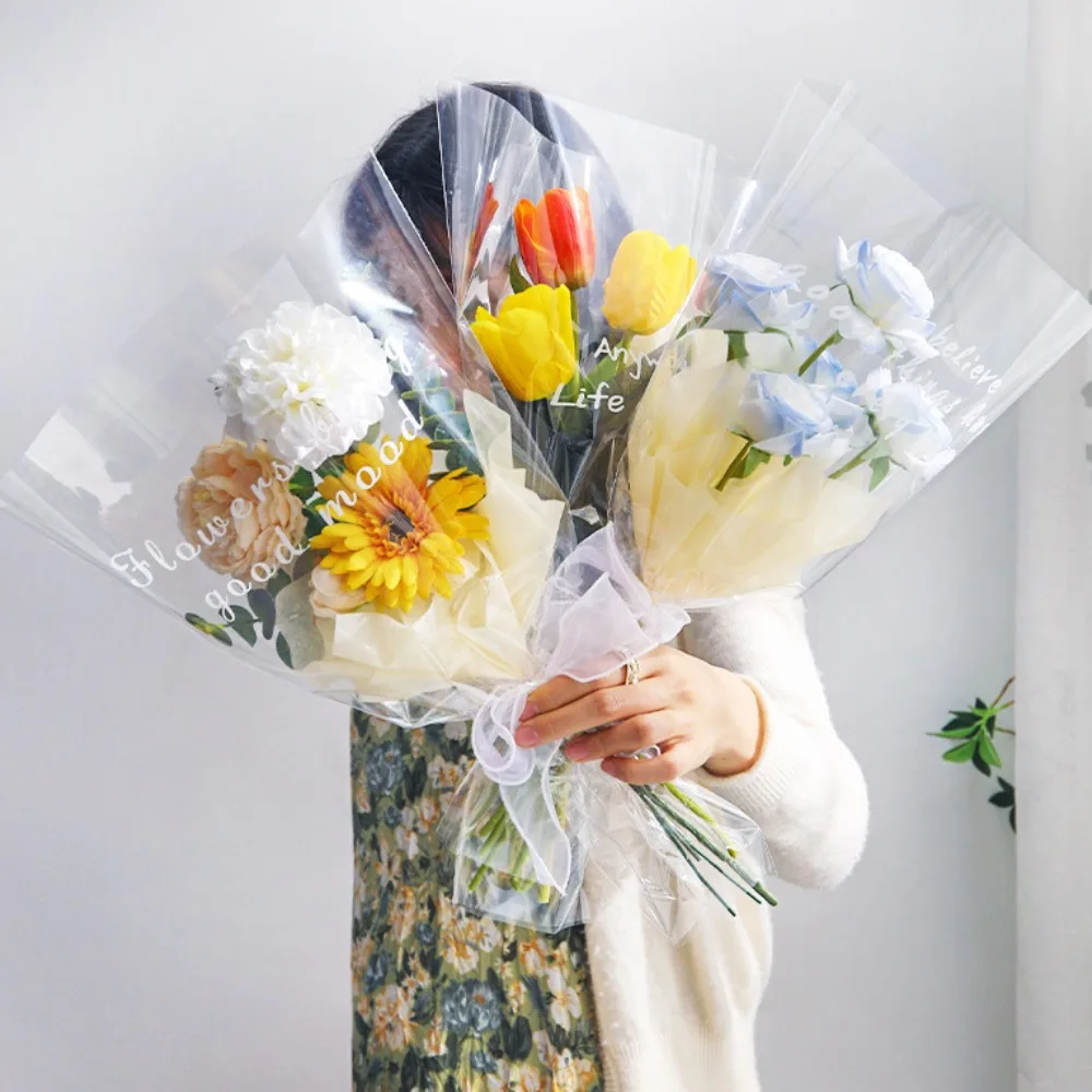 50Pcs Transparent Flower Wrapping Bag Waterproof DIY Bouquet Packaging Paper Plastic Floral Wrappers Wedding Party Decoration
50Pcs Transparent Flower Wrapping Bag Waterproof DIY Bouquet Packaging Paper Plastic Floral Wrappers Wedding Party Decoration