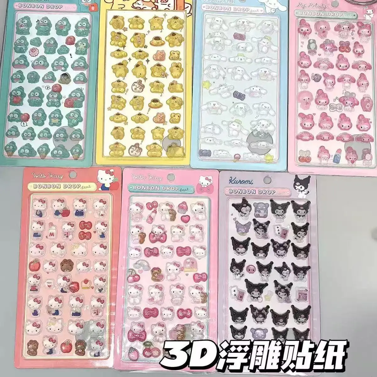 7-21 шт., оригинальная 3d рельефная наклейка с персонажами Sanrio, водонепроницаемая милая декоративная наклейка, мультяшная наклейка с кристаллами Куроми
7-21 шт., оригинальная 3d рельефная наклейка с персонажами Sanrio, водонепроницаемая милая декоративная наклейка, мультяшная наклейка с кристаллами Куроми