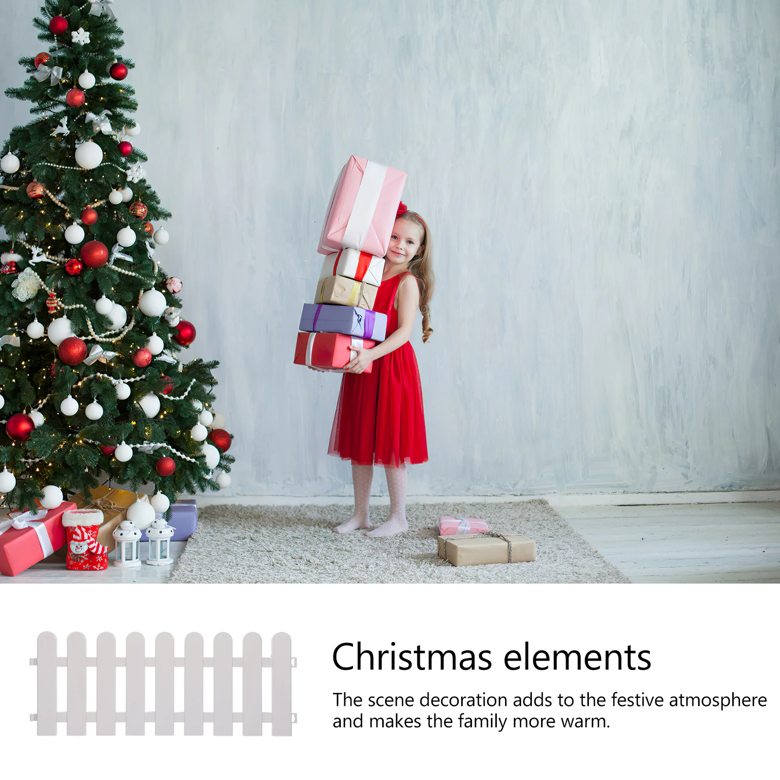 Detachable Christmas Tree Fence Plastic Reusable Space-Saving White Fence Decor Holiday Scene Decoration Garden Bed Edging 
Detachable Christmas Tree Fence Plastic Reusable Space-Saving White Fence Decor Holiday Scene Decoration Garden Bed Edging