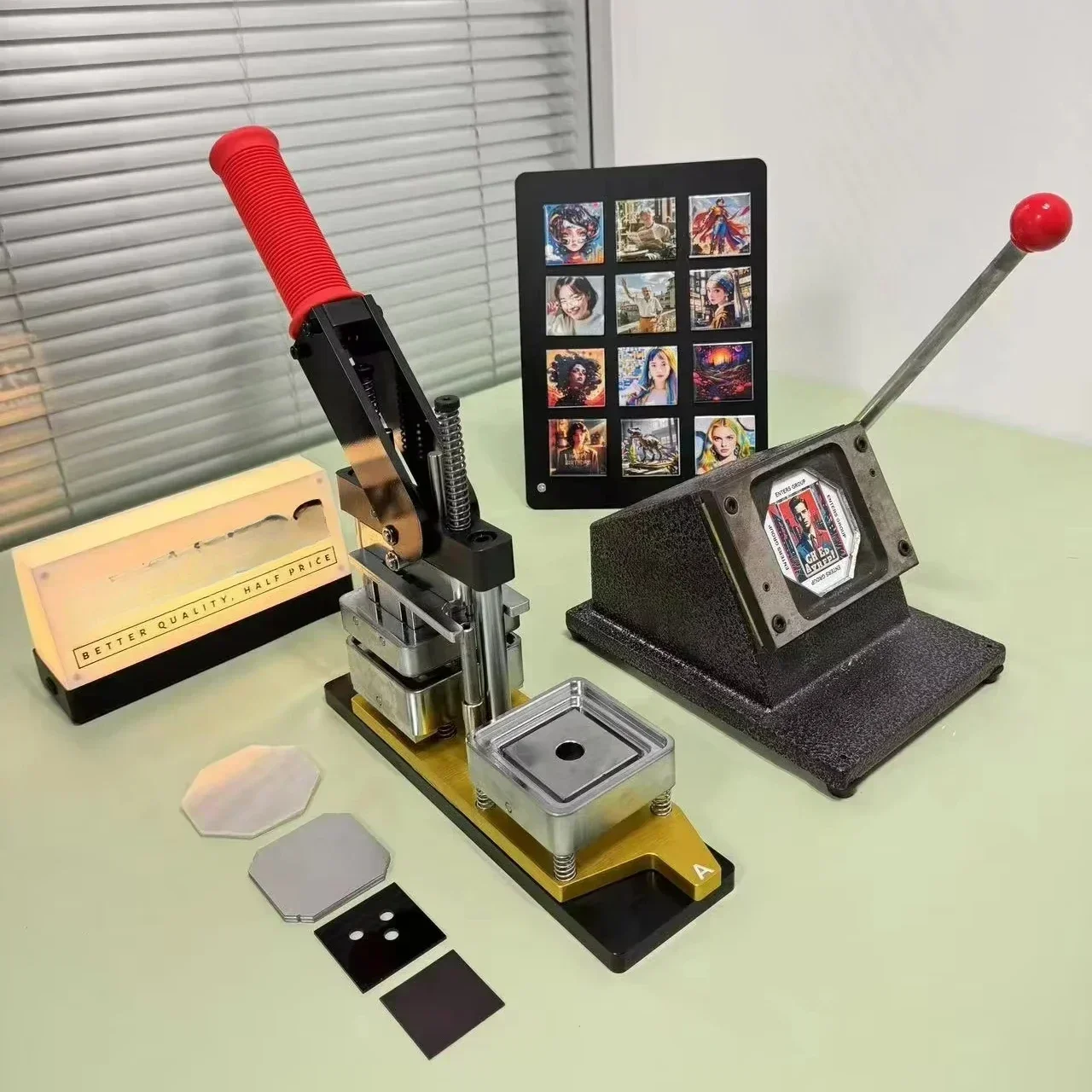 50*50mm Square Fridge Magnet Making Machine Kit Including Machine & 100Pcs Rounded Edges Materials & Cutter for Home Decoration
50*50mm Square Fridge Magnet Making Machine Kit Including Machine & 100Pcs Rounded Edges Materials & Cutter for Home Decoration