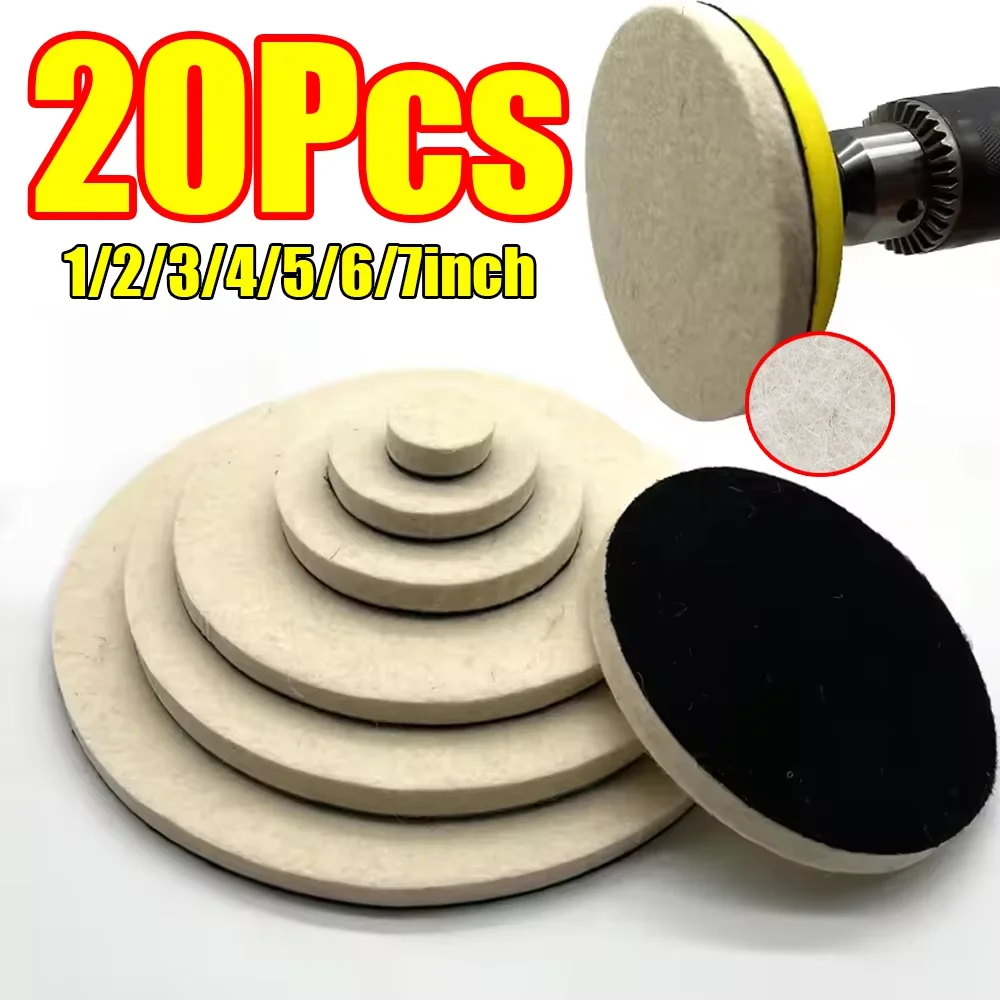1-20Pcs Polishing Pad Wool Felt 1/2/3/4/5/6/7inch Abrasive Wheel Soft Felt Discs Glass Stainless Steel Polish Repair Tool
1-20Pcs Polishing Pad Wool Felt 1/2/3/4/5/6/7inch Abrasive Wheel Soft Felt Discs Glass Stainless Steel Polish Repair Tool 