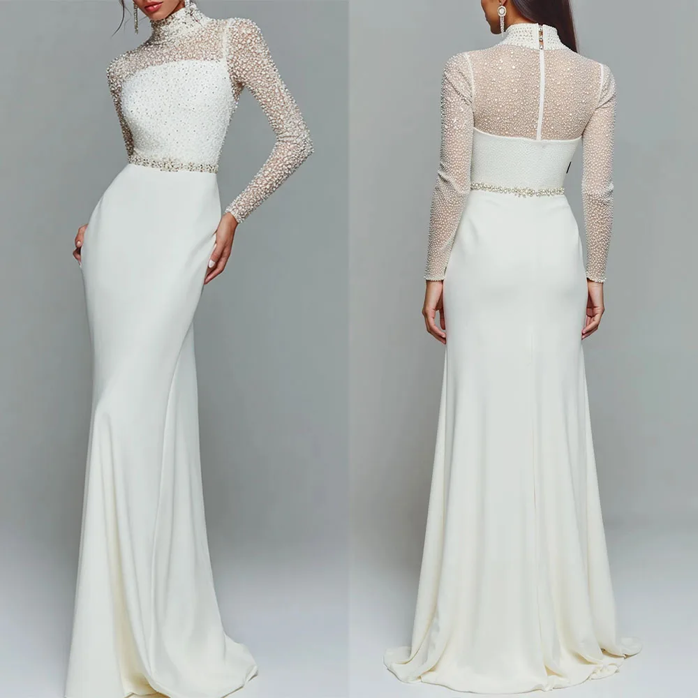 Высокое качество по индивидуальному заказу без бретелек длиной до пола, белые свадебные платья из бисера, роскошное вечернее платье с поясом, Vestido De Noiva
Высокое качество по индивидуальному заказу без бретелек длиной до пола, белые свадебные платья из бисера, роскошное вечернее платье с поясом, Vestido De Noiva