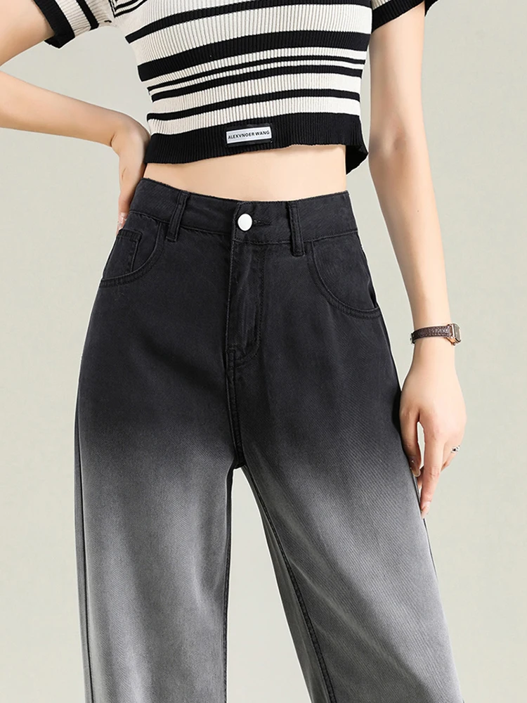 Gradual Color Women Wide Leg Jeans Vintage High Waist Slim Denim Trouser Thin Spring Summer New Loose Straight Pants Streetwear
Gradual Color Women Wide Leg Jeans Vintage High Waist Slim Denim Trouser Thin Spring Summer New Loose Straight Pants Streetwear