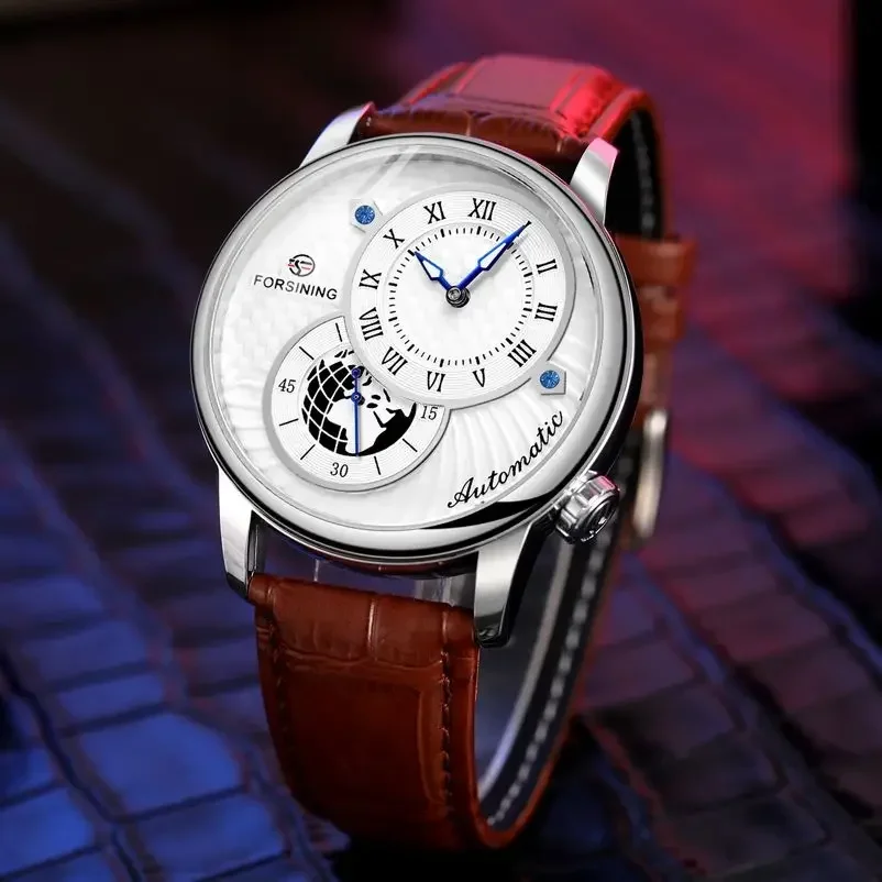 FORSINING Men's Mechanical Watch Fashion Double Dial Automatic Winding Men Wristwatches Sport Leather Clock For Man Reloj
FORSINING Men's Mechanical Watch Fashion Double Dial Automatic Winding Men Wristwatches Sport Leather Clock For Man Reloj