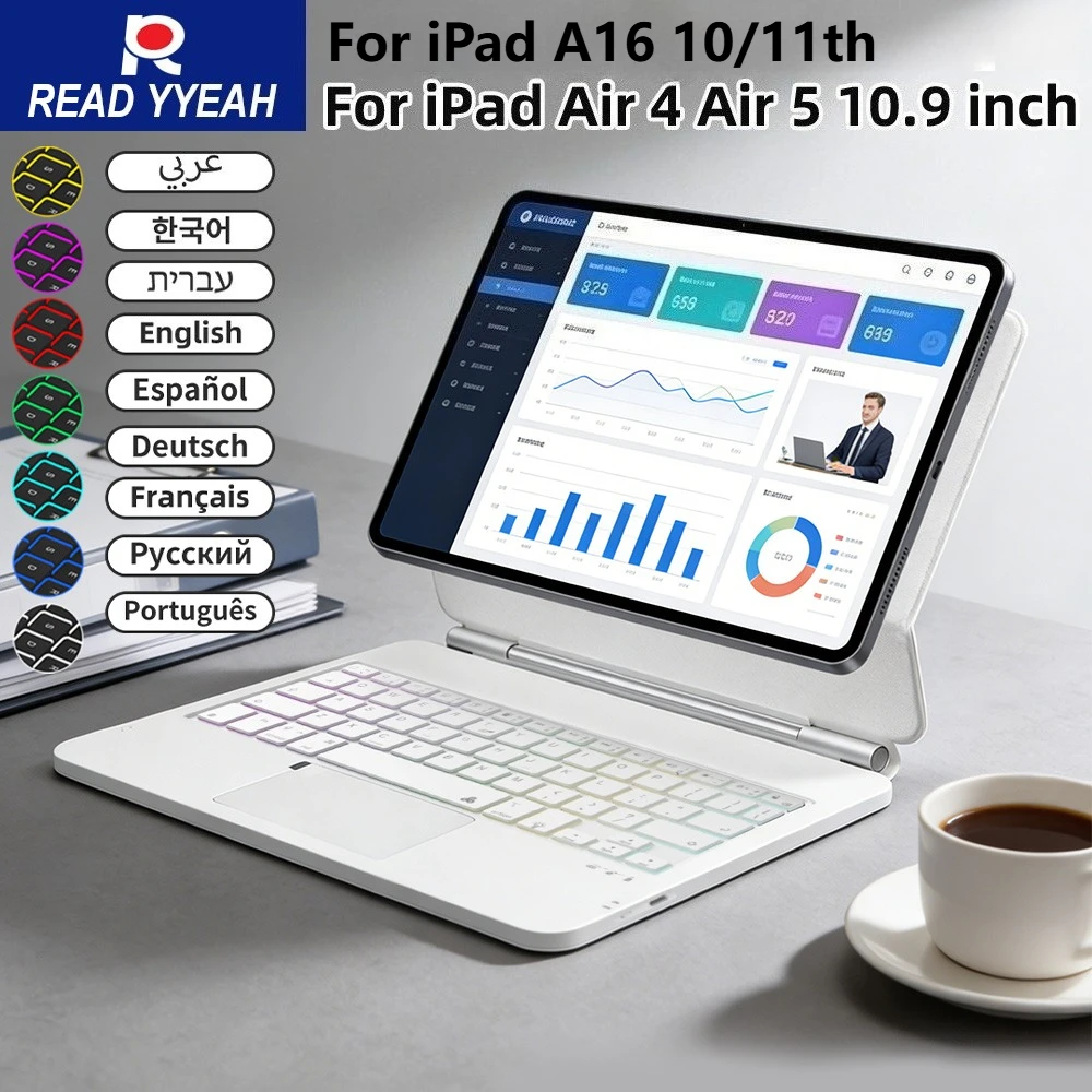 Волшебная клавиатура с подсветкой и Bluetooth для iPad Pro 11, 12.9, Air 11, 13, M2, умный чехол для iPad A16, 10-го поколения, 11-го поколения (A16), Air 6, Air 4, 5
Волшебная клавиатура с подсветкой и Bluetooth для iPad Pro 11, 12.9, Air 11, 13, M2, умный чехол для iPad A16, 10-го поколения, 11-го поколения (A16), Air 6, Air 4, 5